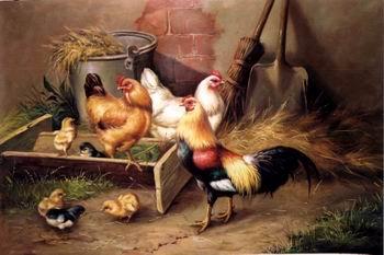 unknow artist Cocks 118 China oil painting art